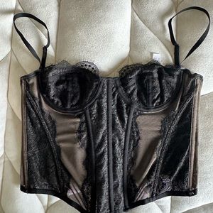 out from under black corset top size small